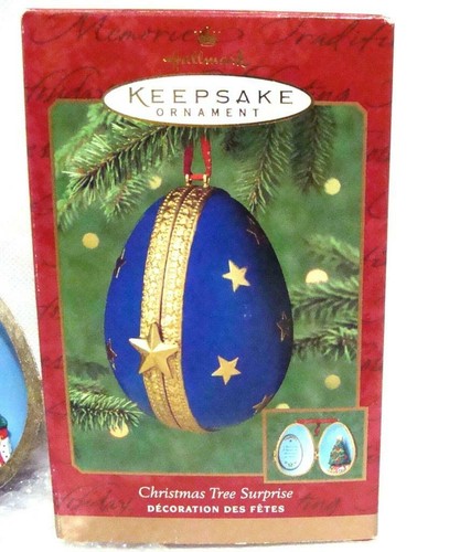 2000 Hallmark CHRISTMAS TREE SURPRISE Keepsake Ornament Fine Porcelain - Picture 2 of 11
