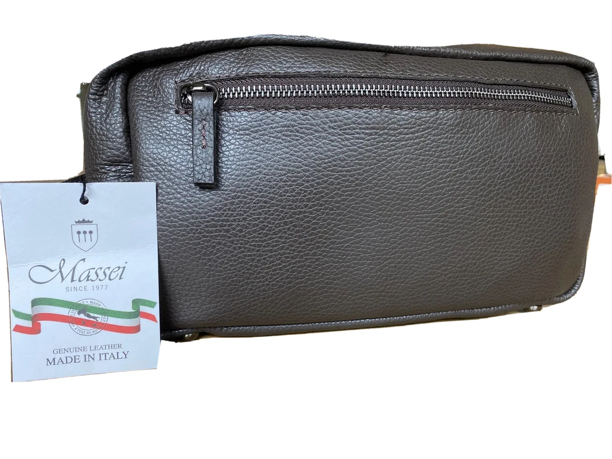 Luxury Italian Leather Toiletry Bag for Women