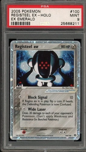 Pokemon Registeel ex EX Emerald Holo Ultra Rare #100 PSA 9 Mint