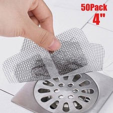 50-100 Pack Disposable Hair Catchers Shower Mesh Shower Drain Cover Clean Faucet