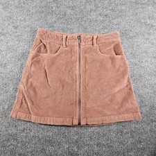 American Eagle Mauve Corduroy Mini Skirt Super Stretch Pink Size 6 Regular