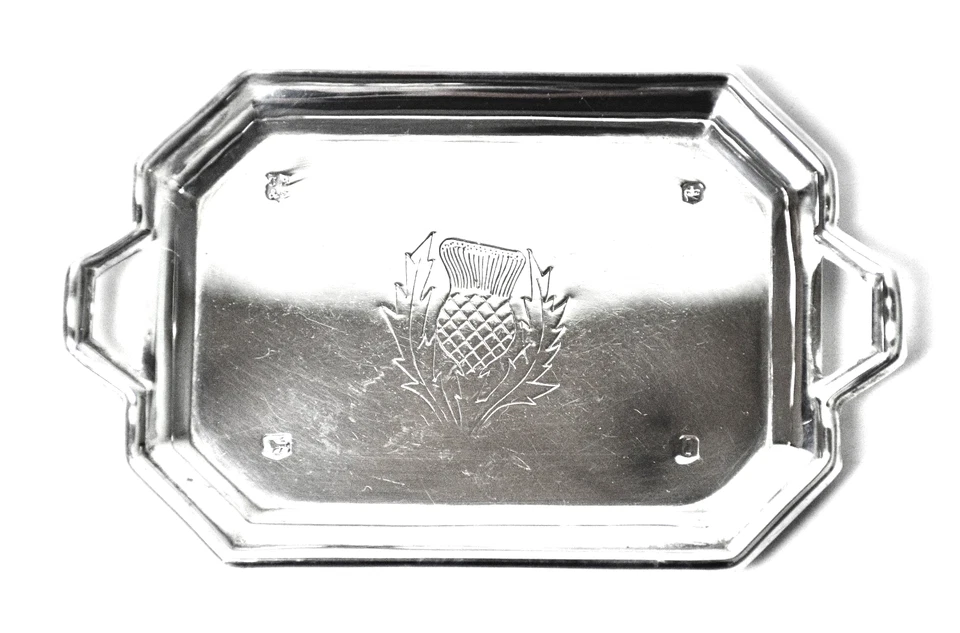 Bandeja de tarjetas o prendedores vintage de plata esterlina Sheffield 1972 de Cooper Brothers Foto 2 de 4