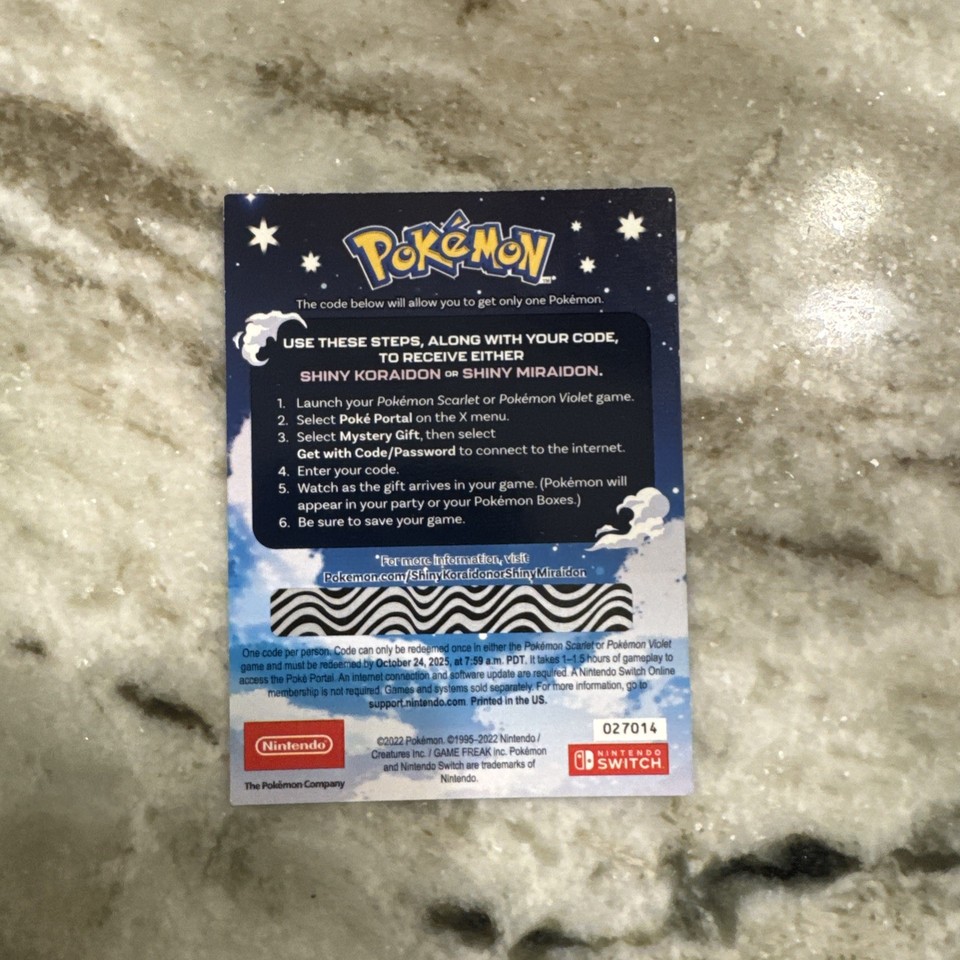 Comment Obtenir Le Code Pour Miraidon Et Koraidon En Shiny Dans Pokémon - Foto 6