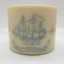 Vintage Old Spice Shaving Mug “Ship Friendship” Early American With Used Soap