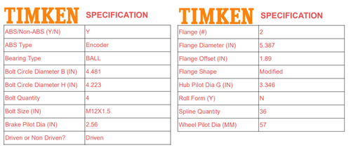 TIMKEN Front Wheel Hub Bearing Pair For Audi TT A3 Quattro VW Passat Jetta Golf - Picture 3 of 8
