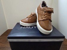 Nautica Kids Berrien Brown Toddler Dress Shoes Size 6 NIB Plaid Wh