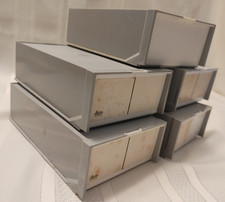 5 Leitz Wetzlar Slide Magazine Boxes w/Two Trays 36 35mm Slide Capacity Per Tray