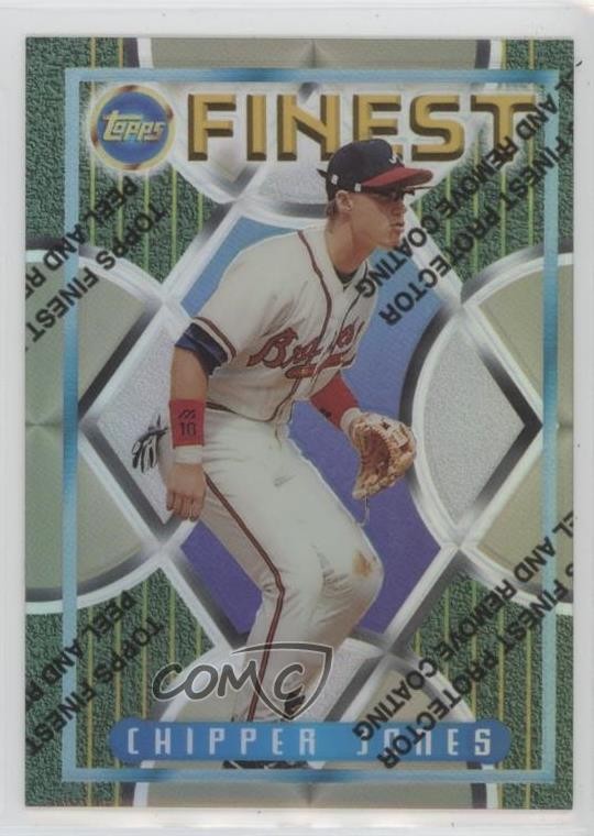 1995 Topps Finest Refractor Chipper Jones #221 HOF 5l2