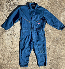 Dickies Coveralls Mens 46 Tall Twill Navy Blue Talon Zip Mechanic Workwear