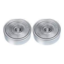 22Pcs Circle Biscuit Cutter Set Stainless Steel Round Baking Pastry Mousse Ring