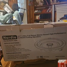 Herdio 6.5 in 2-Way In-Wall/In-Ceiling Speaker Wired 150W RMS 8 Ohm