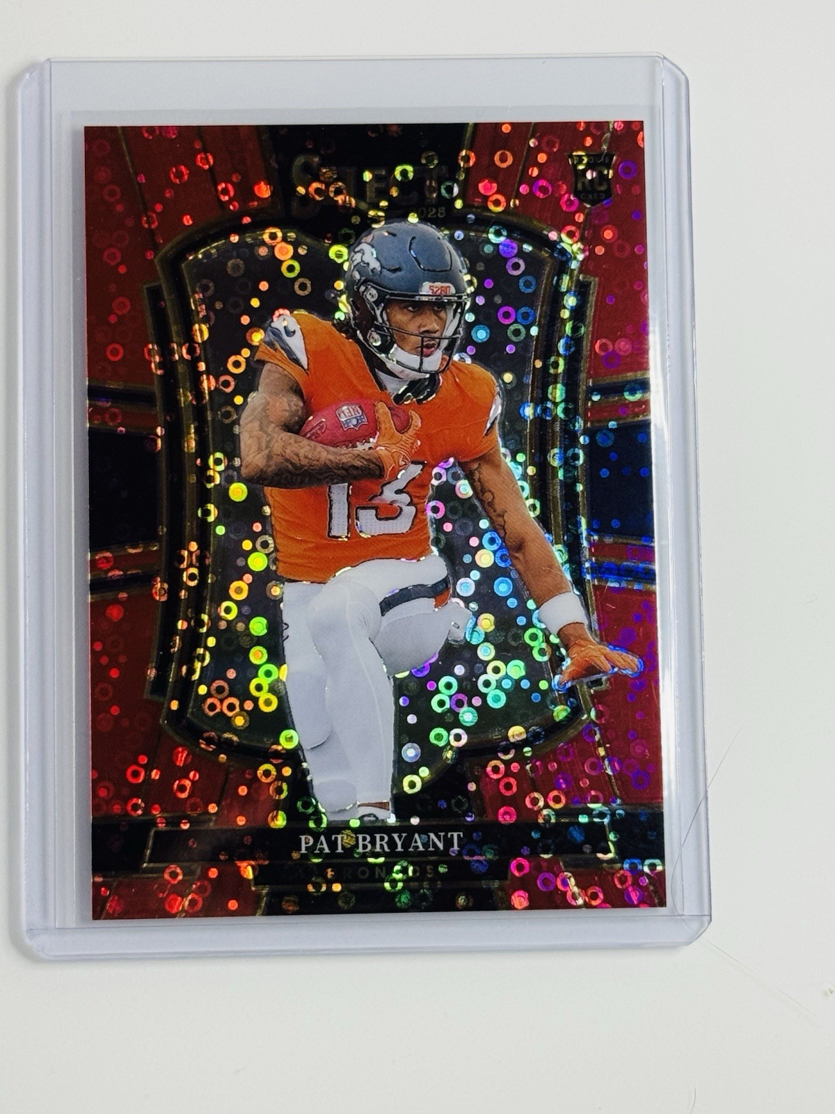 2025 Panini Select Pat Bryant #112 Premier Level Red Disco Prizm (RC) /49
