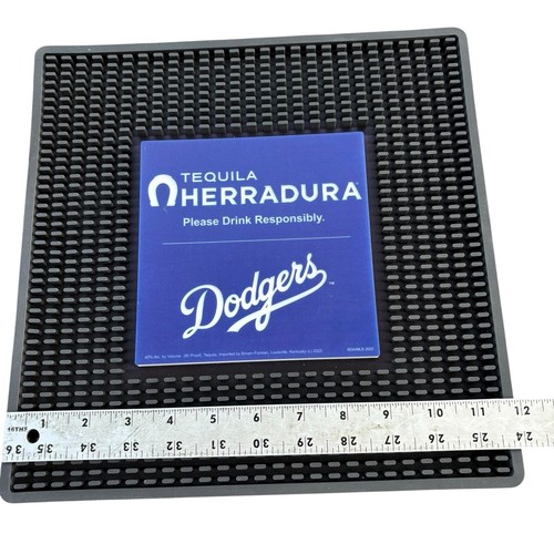 Tappetino da bar Herradura Tequila tappetino in gomma fuoriuscita/versare bevande 12”x12 LA DODGERS blu MLB - Foto 9 di 10