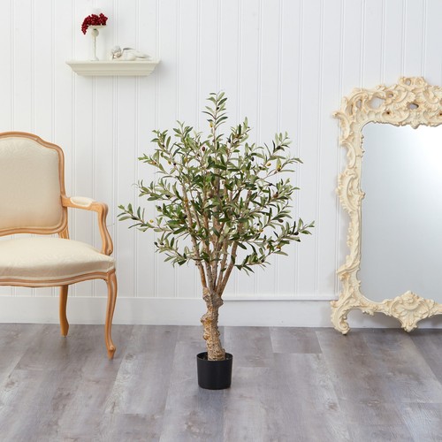 3.5' Olive Artificial Tree - 6" - Picture 3 of 3