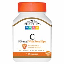 Vitamin C Rose Hips 110 Tabs 500mg by 21st Century