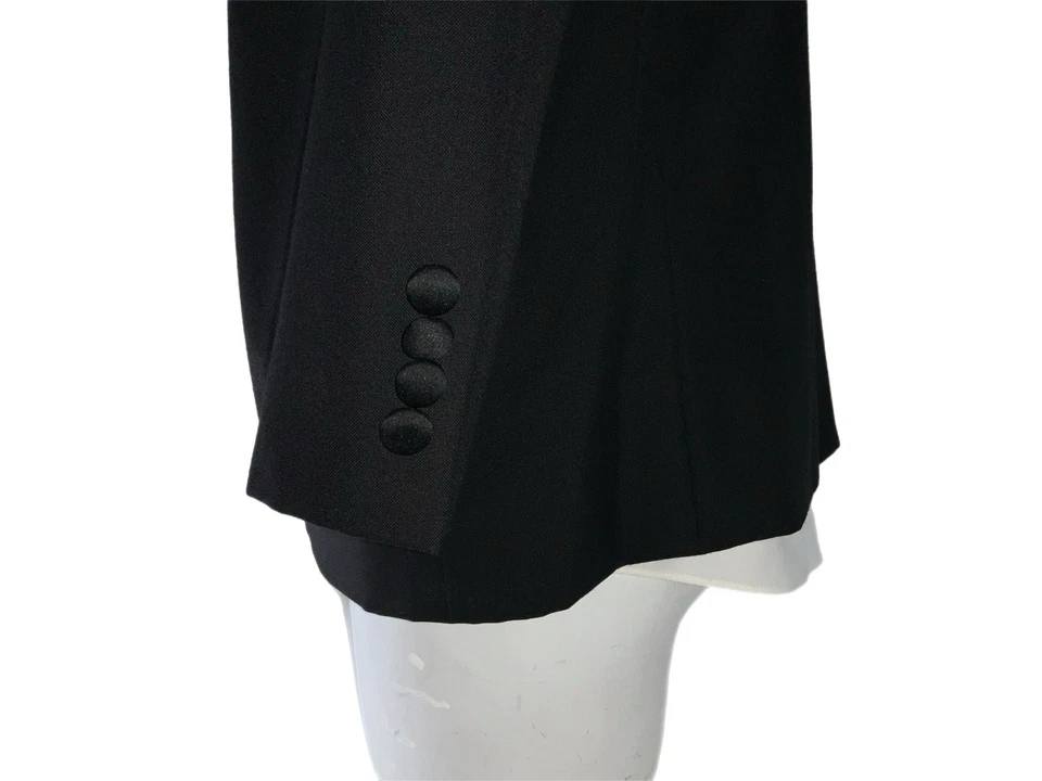 Esmoquin Hickey Freeman Canterbury 43S lana negra 35x25 plisado 1-Btn YGI V5-114 Foto 4 de 4