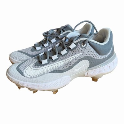 Men Size 8 Nike Alpha Huarache Elite 4 Low Wolf Grey White Baseball DJ6521-012