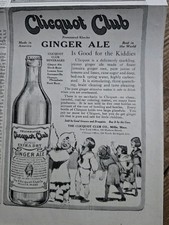 1915 Cliquot Club Extra dry Ginger Ale good for the kiddies Vintage Ad