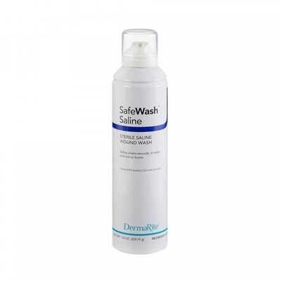 DermaRite SafeWash Irrigation Solution 0.9% Sodium Chloride Can 7.1 Oz. 12 Count