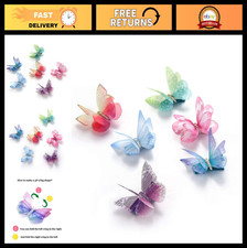 6Pcs 3D Colorful Organza Butterfly Hair Clips - Chiffon Fairy Wings Barrettes