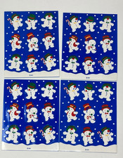 Vtg AGC Stickers Sheets American Greetings Christmas Holidays Snowmen Open Pack