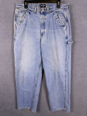 VINTAGE RL Polo Jeans Co Carpenter Men Jeans 34x32 Blue Loose Fit 90s Rave Skate