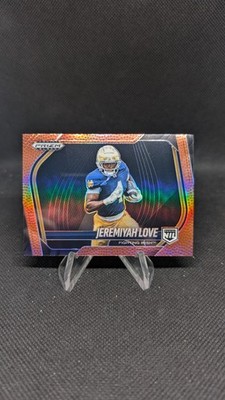 JEREMIYAH LOVE 2025 PRIZM BLACK NIL PROSPECTS EXTENDED PIGSKIN /225 Notre Dame 