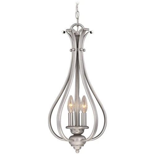 Monrovia 3-Light Pendant in Transitional and Cage Style 24 Inches Tall and - Picture 1 of 12