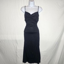 vintage y2k v neck midi black dress