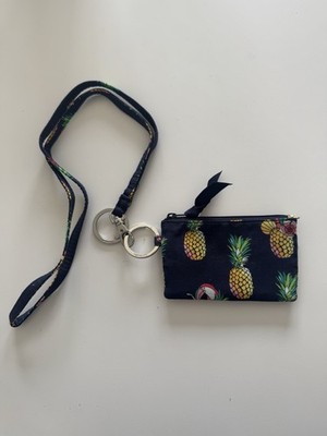 Vera Bradley Toucan Party Print Lanyard and ID Wallet w/ Key Ring