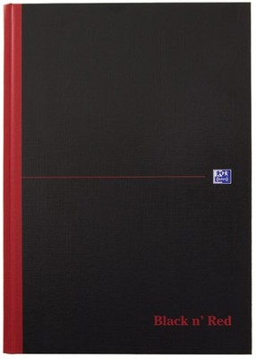 Oxford Black n' Red Notizbuch gebunden DIN A4 kariert 70 Blatt