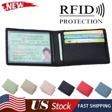 Slim Credit Card Holder RFID Blocking Mens Wallet Bifold Minimalist Front Pocket