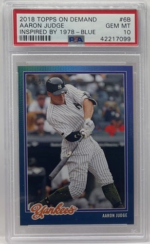 2018 Topps On Demand Inspired By 1978 #6 Aaron Judge Blue #27/50 PSA 10 Yankees