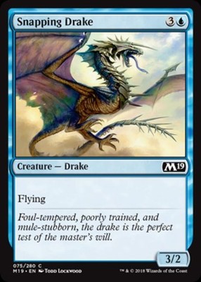 Snapping Drake - M19 MTG - Light Play