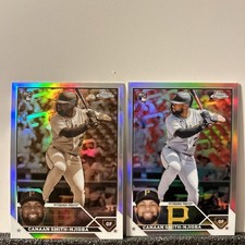 CANAAN SMITH NJIGBA 2023 TOPPS CHROME ROOKIE RC Sepia & Refractor Combo LOT