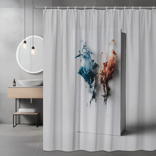 Abstract Color Splash Shower Curtain Graphic Art Print