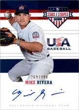 2017 USA Baseball Stars and Stripes College Signatures #18 Mike Rivera Auto /499