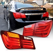 Vland Red Led Tail Lights Assembly For 2011-2015 Chevrolet Cruze Rear Lamps Pair