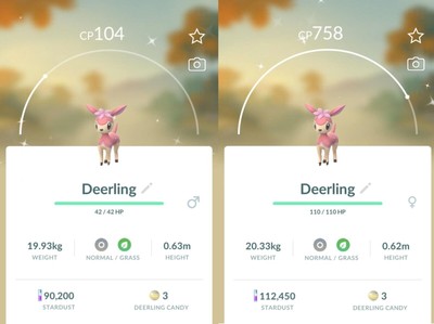 Pokémon Go Shiny Deerling (Frühling) - Mini PTC 80K Sternenstaub