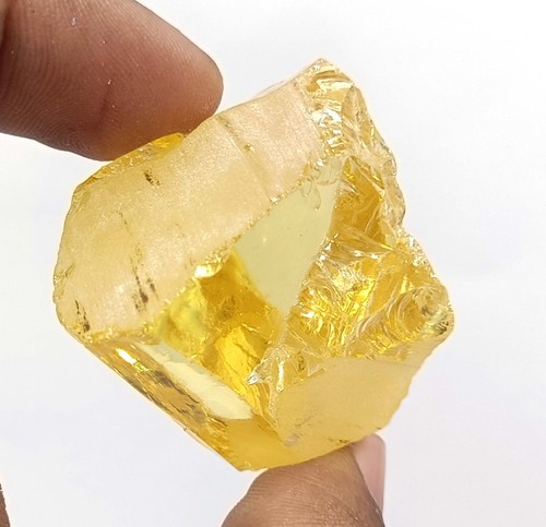 369.0 CT Natural Yellow Sapphire Rough Uncut EGL Certified Loose Gemstone 6OPB - Afbeelding 3 van 5