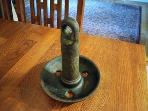 ROL OFF MFG. CORP. 8 LB. NAUTICAL BOAT ANCHOR ANTIQUE KAUKAUNAN WIS. U.S.A.