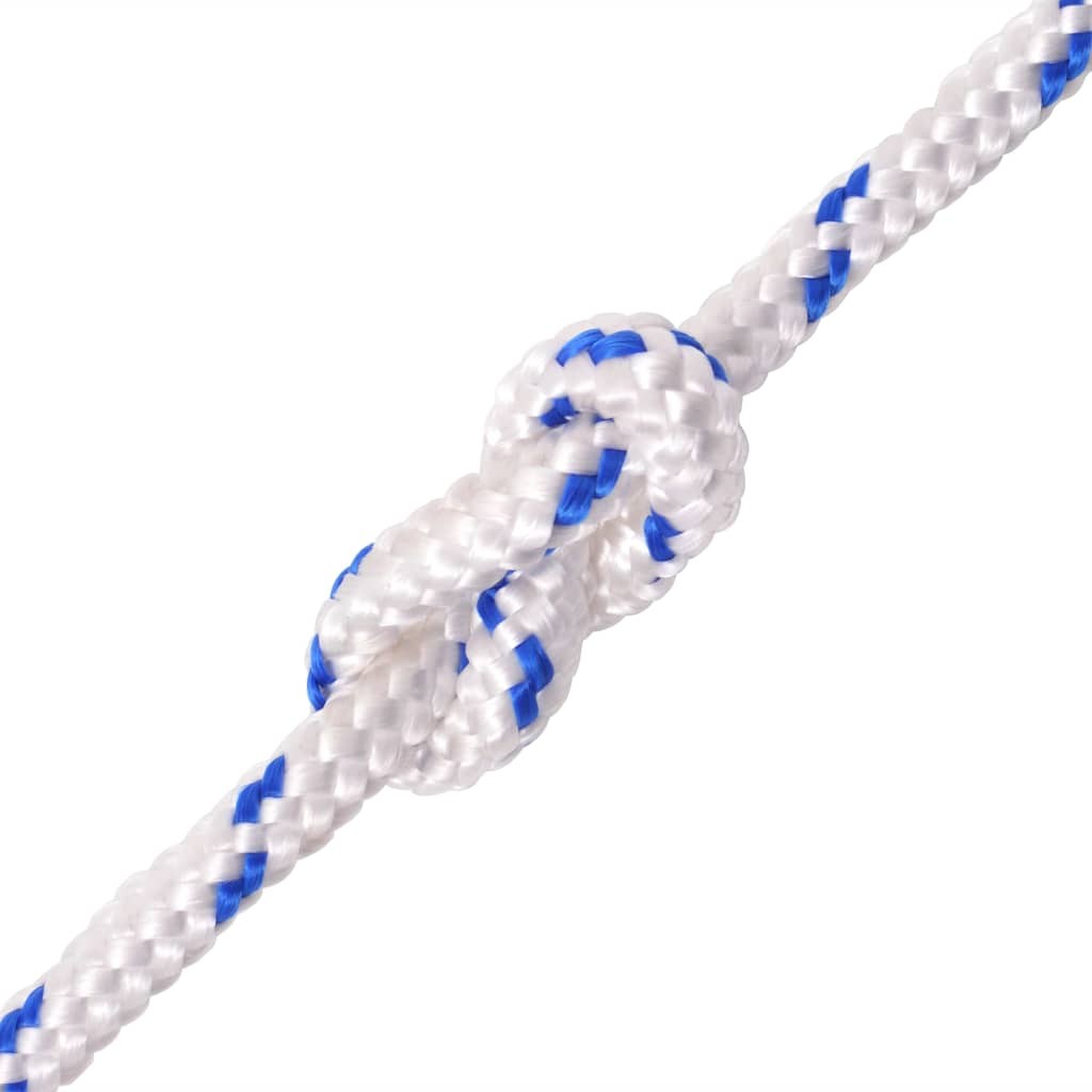 Corda da Barca Bianca 10mm x 50m | Cima Intrecciata per Kayak e Vela