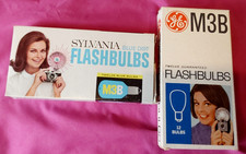 Lot of 2 VTG GE and Sylvania M3B Flashbulbs Camera 12 Bulbs in original boxes
