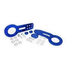 Rev9 Universal Aluminum Cnc Tow Hook Set Front Rear Blue