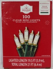 Holiday T 100-Count Clear Incandescent Mini Christmas Lights with Green Wire 21