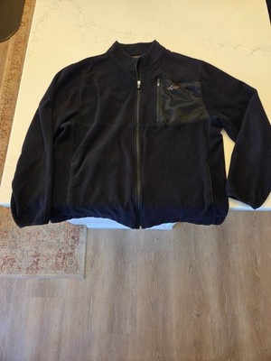 Men's LG GREG NORMAN Black Fleece Jacket  w/Shark Logo