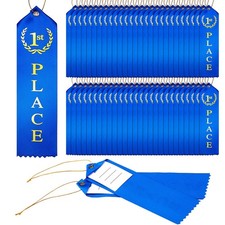 1st Place Quality Award Ribbons First Place Ribbon Blue Winner Ribbons Metall...