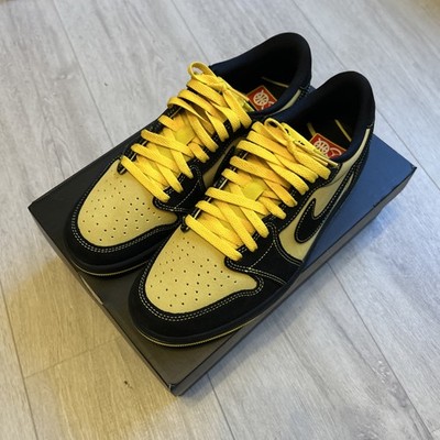 Quai 54 x Air Jordan 1 Retro OG Low Black Tour Yellow Red 45 US 11