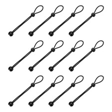 Ball Bungee Cords, (20cm / 8Inch, Black) (12PCS) Universal Bungee Tie Downs