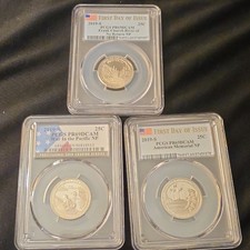 2019-S 25C America the Beautiful Proof PCGS PR69DCAM 3 Coin Set